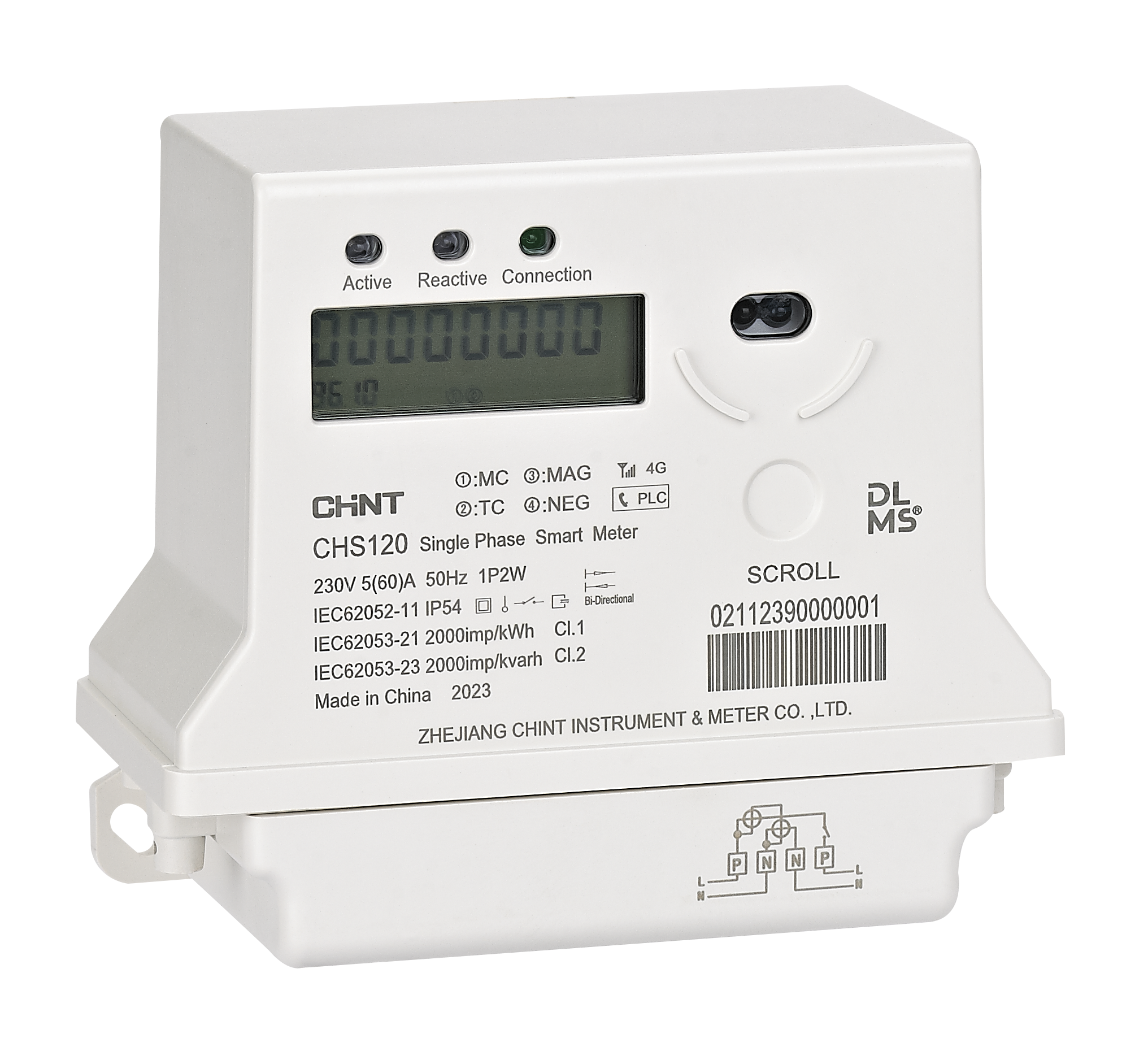 CHS120-p-Single Phase Meter-Studio Image-4